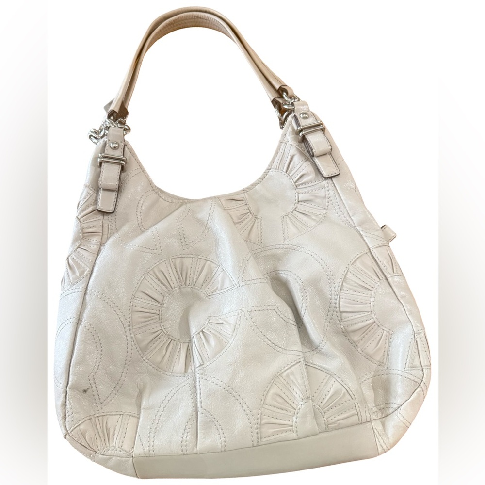 Coach White Leather Hobo Satchel